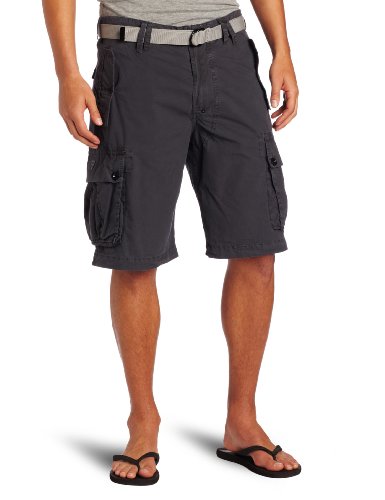 J.C. Rags Mens Korth Surf Poplin Shorts, Gun Metal, 32