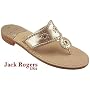 Jack Rogers Navajo Women's Platinum Leather Thong Sandals