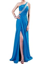 Pleated Chiffon One Shoulder 2015 Evening Dress/Prom Dress 