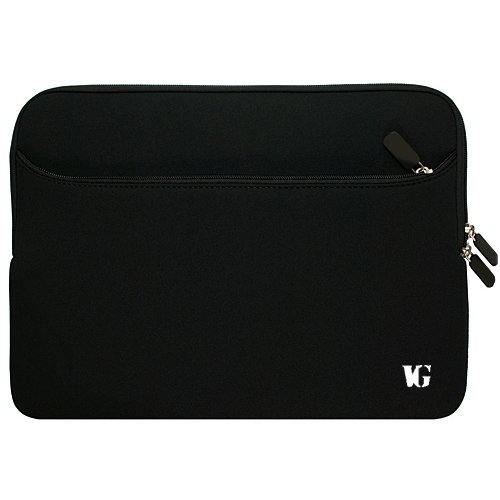 Black Durable Neoprene Laptop Sleeve Carrying Case for Apple MacBook Pro 15.4-Inch Laptop Model MC721LL/A, MC723LL/A, MC371LL/A, MC373LL/A, MC372LL/A
