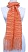 Handmade Lightweight and Soft Acrylic Thin Scarf - Pure Apricot-melon (100% Knitted By Hand/extra Long)