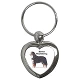 Bernese Mountain Dog Key Chain (Heart)