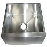 Elements of Design EUF212110BN DENVER Stainless Steel Farmhouse Single Bowl kitchen Sink , Brushed
