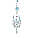 Aqua Gem Prestigious Chandelier Belly Ring