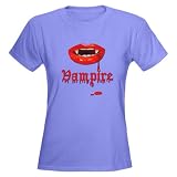 Artsmith, Inc. Women's Dark T-Shirt Vampire Fangs Dracula - Violet, Small