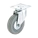 Steelex D2594 3-Inch 150-Pound Swivel Rubber Plate Caster, Gray
