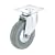 Steelex D2594 3-Inch 150-Pound Swivel Rubber Plate Caster, Gray