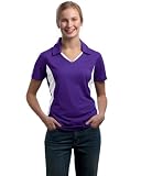 Sport Tek Women's Side Blocked Performance Polo Shirt. LST655