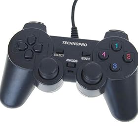 TECHNOPRO� USB Dual Shock Feedback Joypad Gamepad Controller for PC Computer Laptop on Windows XP, Vista & 7 (32 bit) 12 Month Warranty