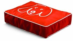 Crypton William Wegman Doodle Dog Pet Bed, Medium, Persimmon