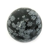 SNOWFLAKE OBSIDIAN - 20mm Gemstone Sphere Marble