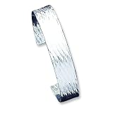 Sterling Silver Polished Diamond-cut Engraveable Curb Link IN Bracelet - 8 inch