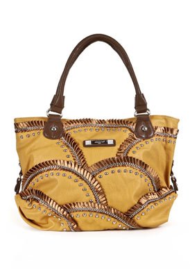 Mustard Faux Leather Shoulder Bag: Mustard Shoulder Bag