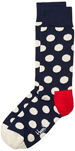 Happy Socks Men’s Big Dot Socks, Black/White, 10-13