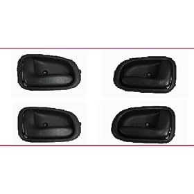 1993-1996 Set of 4 Geo Prizm Dark Gray 2 LH Left Hand Drivers and 2 RH Right Hand Passenger Inside Door Handle Set 1993 1994 1995 1996 Geo Prizm Driver / Passengers Indoor Handles 93 94 95 96