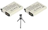 Multipack (2 Count): Replacement Battery for Specific Digital Camera and Camcorder Models / Compatible with SAMSUNG SLB-11A, CL65, CL80, EX1, HZ25W, HZ30W, HZ35W, ST1000, ST5000, ST5500, TL240, TL320, TL350, WB100, WB1000, WB2000, WB5000, WB600, WB650 - Includes Mini Tripod with Expandable Legs