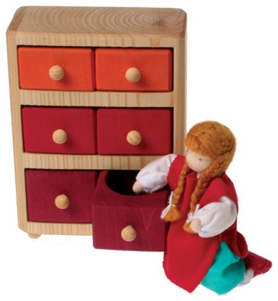 Childrens Toyshop  Toys : Handmade Doll House Drawers, Red