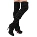 Bumper Women's Furge02 High Heel Boot,Black,8.5 M US