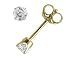 Diamond Solitaire Stud Earrings 1/5 ctw in 14K Yellow Gold