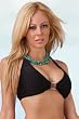 Black Pearl: Ring Halter Top (All styles sold as separates; Top Only)