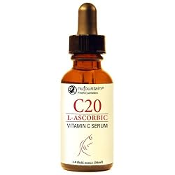 NuFountain Fresh Cosmetics C20, Oil-Free 20% Vitamin C Serum, 1.0 oz., Made Fresh When Ordered
