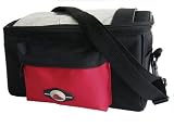 amaro 7013 Fahrrad-Lenkertasche, schwarz/rot, ca. 27,5 x 12,0 x 16,5 cm
