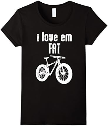 Women's I Love Em Fat T Shirt Small Black