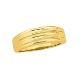 14K Yellow Gold Men's Fancy Band