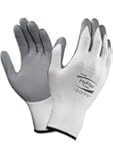 Ansell HyFlex 11-800 Nylon Glove, Gray Foam Nitrile Coating, Knit Wrist Cuff, Large, Size 9 (Pack of 12)
