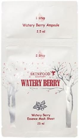 SKINFOOD Watery Berry Ampoule + Essence Mask Sheet (4P) Korean Beauty [Imported]