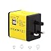 AllEasy International Travel Plug Adapter, Universal Worldwide Adapter Plug with Dual USB Charging Port for Traverler in Asia/UK/USA/Europe/Australia-Yellow