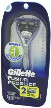 Gillette Fusion Proglide - Gillette's Best on Sensitive Skin - One Razor with 2 Cartridges