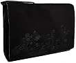 Black Shadow Floral 15.4 inch Laptop Padded Compartment Shoulder Messenger Bag for K-Cliffs Lifestyle
