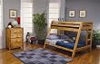 Coaster Rustic Wood Twin over Full Bunk Bed in Natural Wood Finish from Coaster