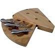 Swiss Cheese Gruyere or Emmenthal Wedge Cheeseboard with Tools in Slide Out Drawer, 4 Piece Set