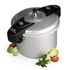 Basic Essentials 5 Quart Platinum Soft Anodized Pressure Cooker