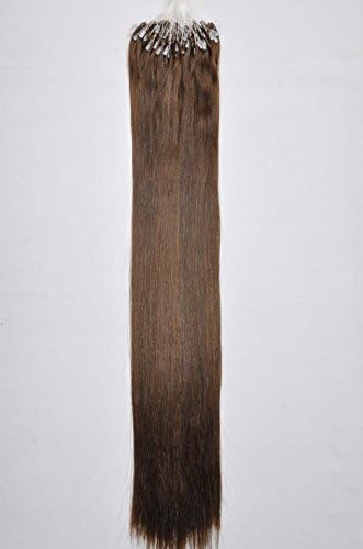 Double Drawn 24 Inch Loop 100g Human Hair Extensions #02 Dark Brown