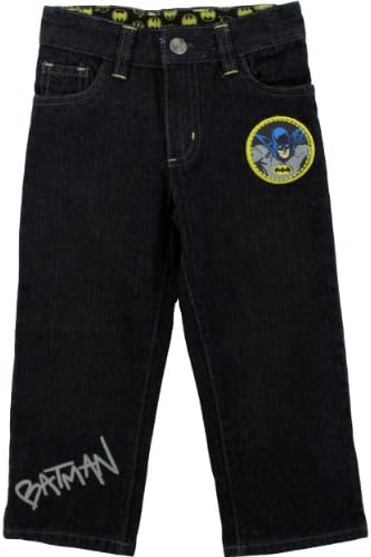 DC Comics Batman "Bat Signal" Black Straight Fit Denim Jeans 2T-4T (2T)