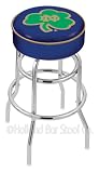 Notre Dame (Shamrock) 25 inch Double-Ring Chrome Bar Stool