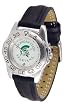 Michigan State Spartans Suntime Ladies Sports Watch w/ Leather Band - NCAA College Athletics