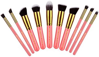 XMY Makeup 10pcs XMY Professional Cosmetic Makeup Brushes Foundation Eyeshadow Brush (Pink/Gold)