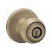 Kwikset 400P 5 Polo Keyed Entry Knob, Antique Brass