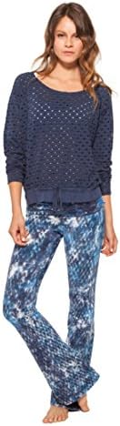 OmGirl Women's Snake Charmer Yoga Pants - Liquid Blue, Small