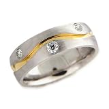 0.25 CT TWO-TONE GOLD MENS WEDDING BAND