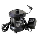 AIR PUMP FOR AIRBEDS AND INFLATABLES 240v & 12v CORDLESS RECHARGEABLE MAINS AND 12 VOLT INFLATER AIRPUMP WITH 3 PIN UK MAINS PLUS 2 PIN EURO PLUG AND CAR ADAPTOR.