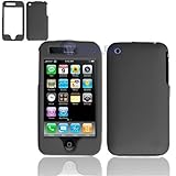 Black Rubber Feel Protex Snap-On Cover Hard Case Cell Phone Protector for A ....