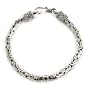 Men's Jewelry, Sterling Silver Braided Bracelet, 'Temple' 7" L