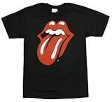 Rolling Stones, The Classic Tounge Mens T-Shirt in Black, Size: Large