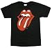 Rolling Stones, The Classic Tounge Mens T-Shirt in Black, Size: Large