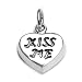 Sterling Silver Kiss Me Heart Charm